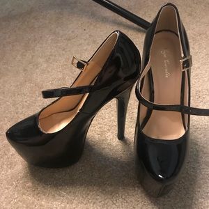 Black Mary Jane platforms